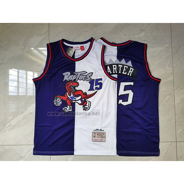 Camiseta Toronto Raptors Vince Carter #15 Split Edition Violeta Blanco